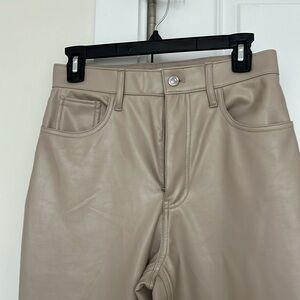 NWT abercombie leather 90s straight ultra hight rise pant